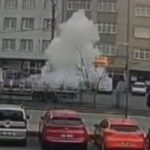 Trabzon’da seyir halindeki tüp kamyonunda patlama