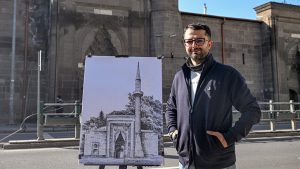 Üçüncü kuşak ressam Kayseri’nin tarihini tuvale işliyor
