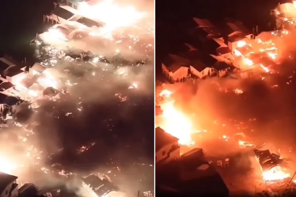 Ülke cehennemi yaşadı! Alevlerin sardığı 1000 ev küle döndü