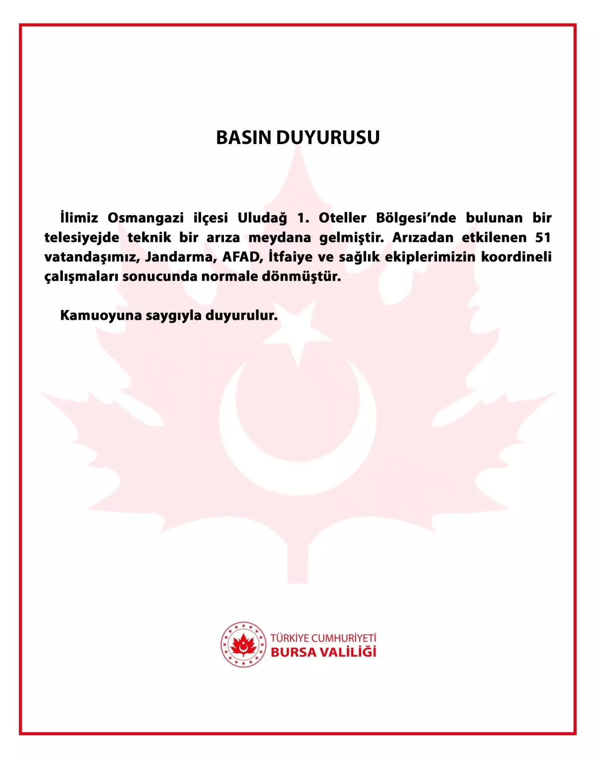 Uludağ’da 51 Kişi Mahsur Kaldı