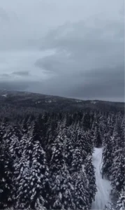Uludağ’ın Kış Manzarası Dronla Görüntülendi