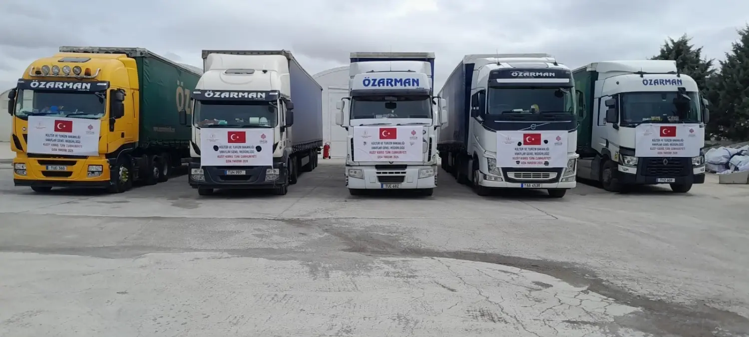 Vakıflar Genel Müdürlüğü’nden KKTC’ye 5 bin koli gıda yardımı