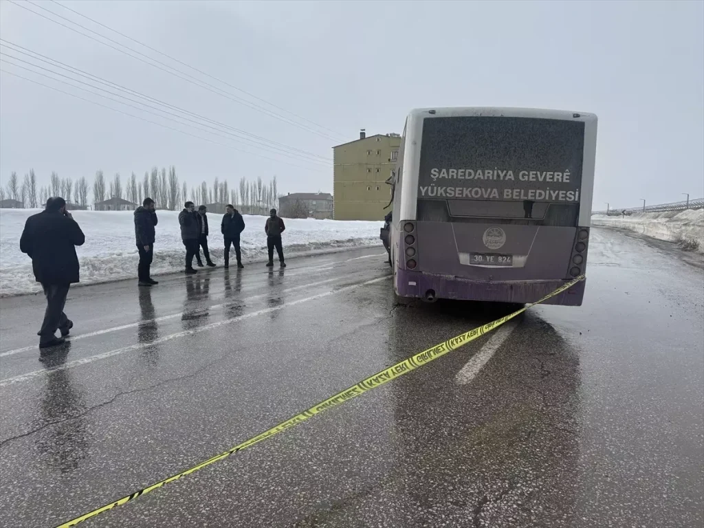 Yüksekova’da Otobüs ve Minibüs Çarpıştı