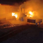 Zile’de Park Halindeki Traktör Yandı