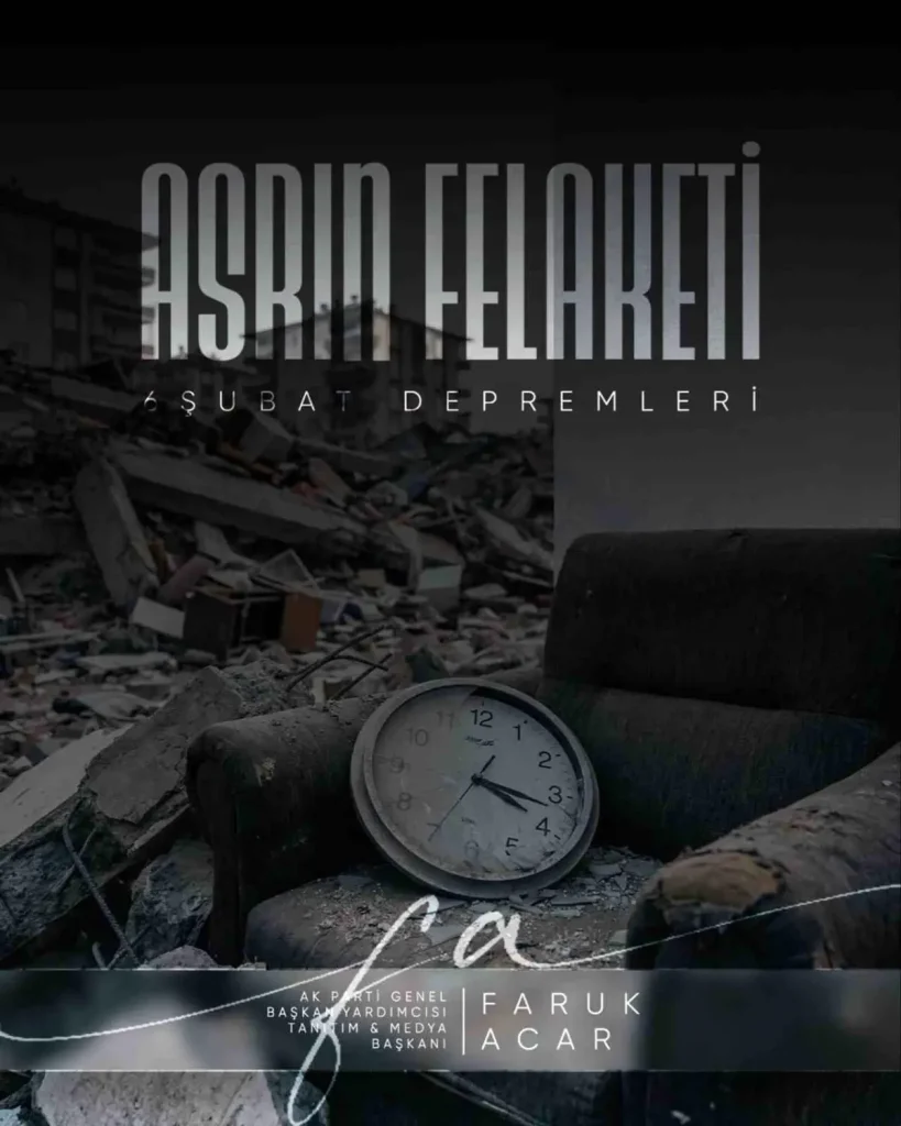 Acar’dan Deprem Yıl Dönümünde Mesaj