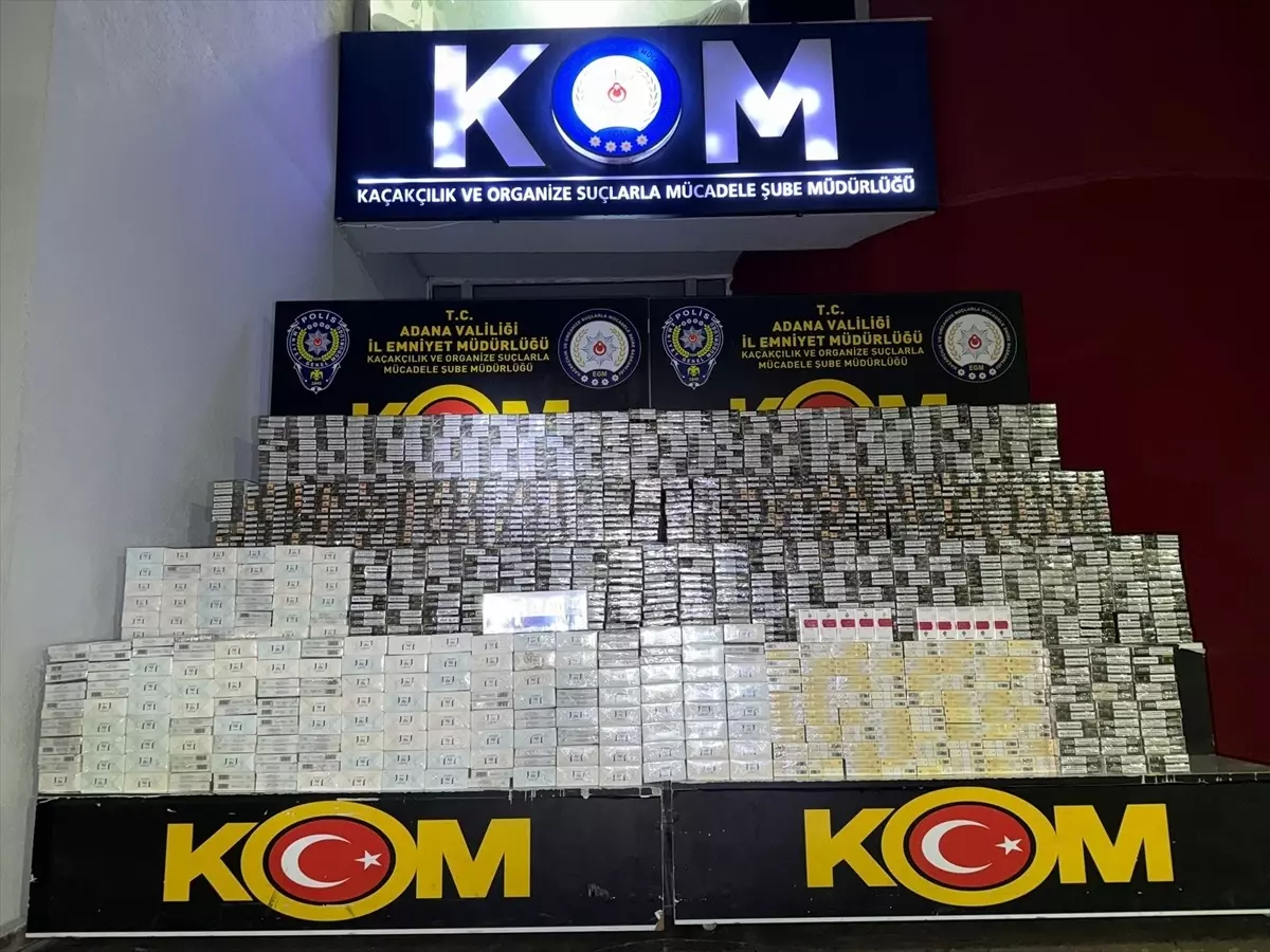 Adana’da 14 Bin Kaçak Sigara Ele Geçirildi
