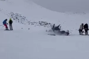 Bingöl’de kayak merkezinde feci kaza: 6 yaralı