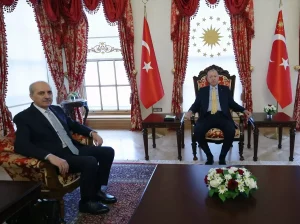 Cumhurbaşkanı Erdoğan, TBMM Başkanı Kurtulmuş’u kabul etti