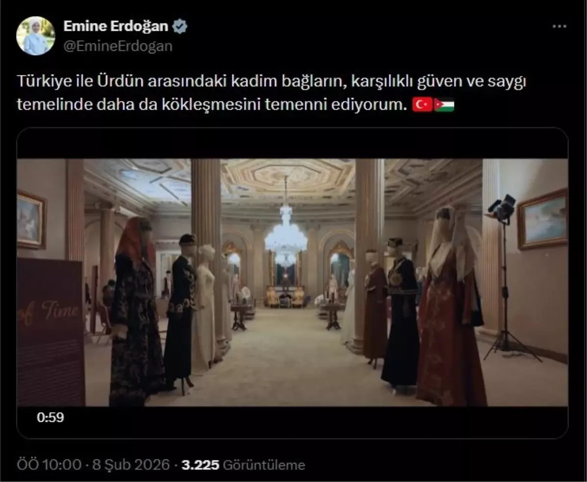 Emine Erdoğan’dan Ürdün Ziyareti Paylaşımı
