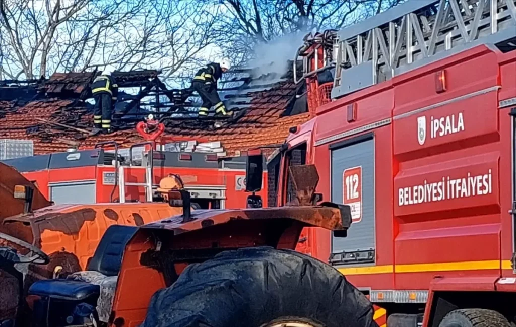 İpsala’da Ev Yangını