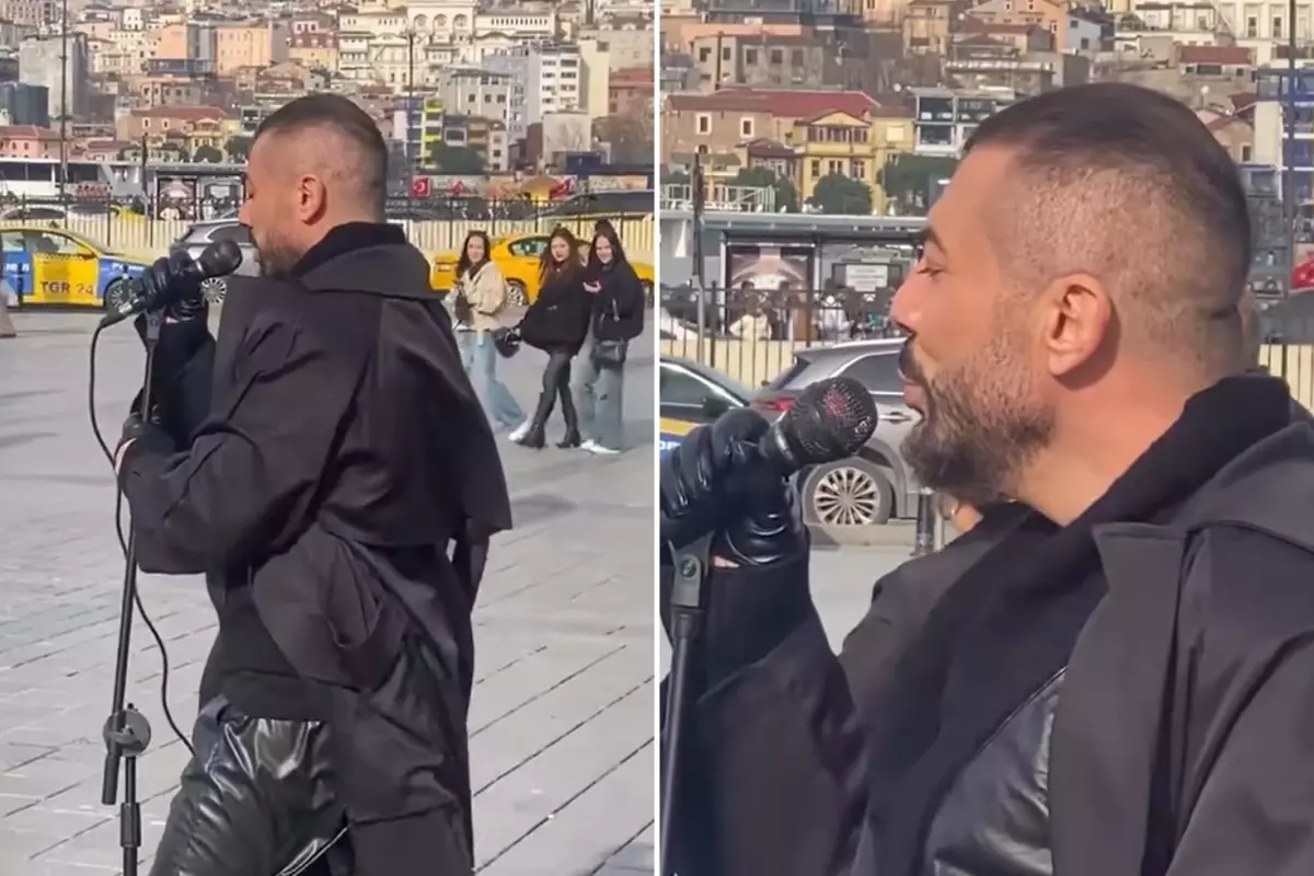 İstanbul’un göbeğinde şarkı söyledi, kim olduğunu fark eden şaştı kaldı
