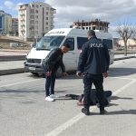 Karaman’da minibüsün çarptığı yaya 32 metre ileri savruldu