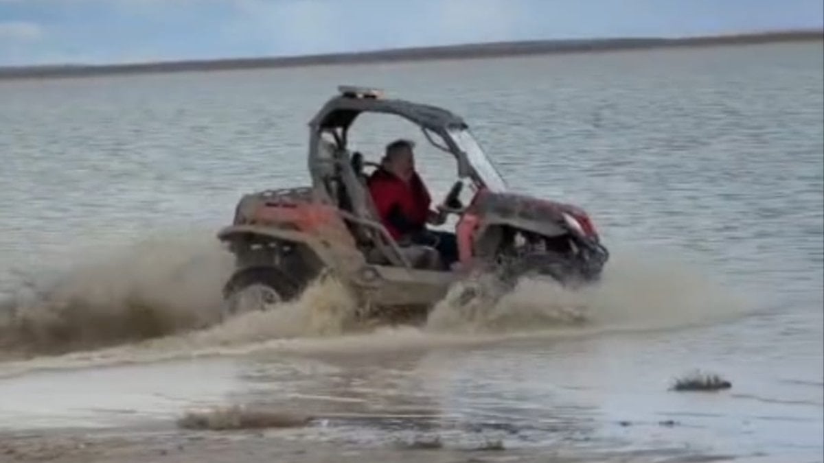 Seyfe Gölü’nde ATV ile off-road yapan şahsa adli ve idari işlem