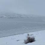 Sivas’ta 4 Eylül Barajı Buz Tuttu