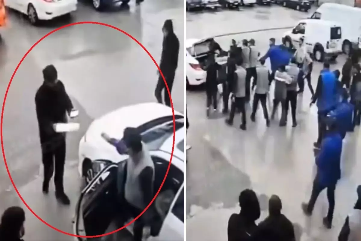 TÜVTÜRK’te polis memurunun dövülerek öldürüldüğü kavganın görüntüleri