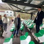 Yığılca ilçe stadında tribün çalışması devam ediyor