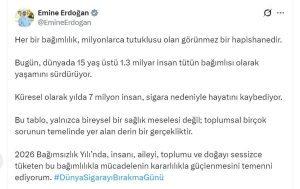 Emine Erdoğan: Sigara, toplumsal birçok sorunun temelinde yer alan derin bir gerçekliktir