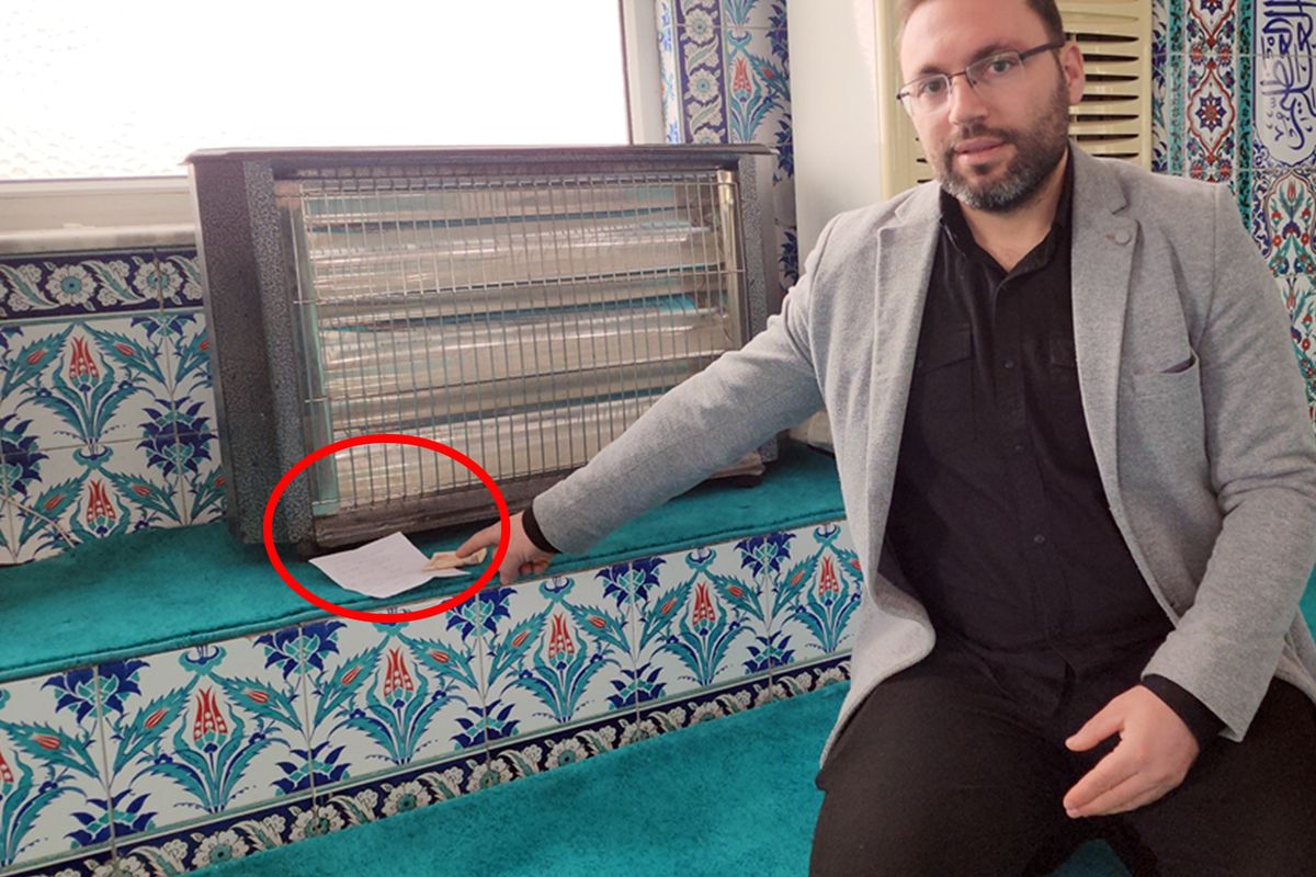 Amasya’da yolcular köy camisinde kullandıkları ısıtıcının elektrik parasını notla bıraktı