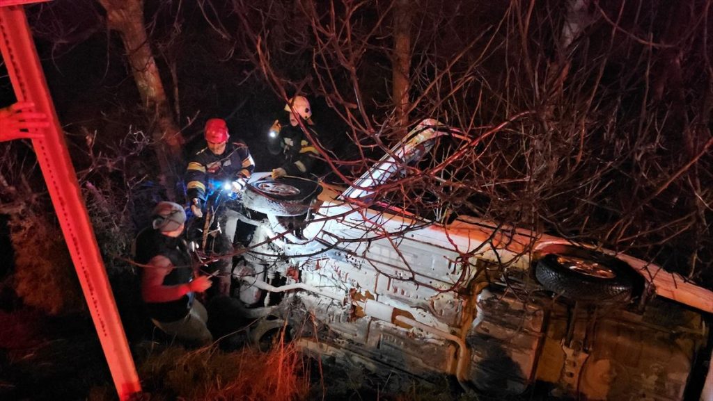 Çorum’da Otomobil Devriildi: 1 Yaralı
