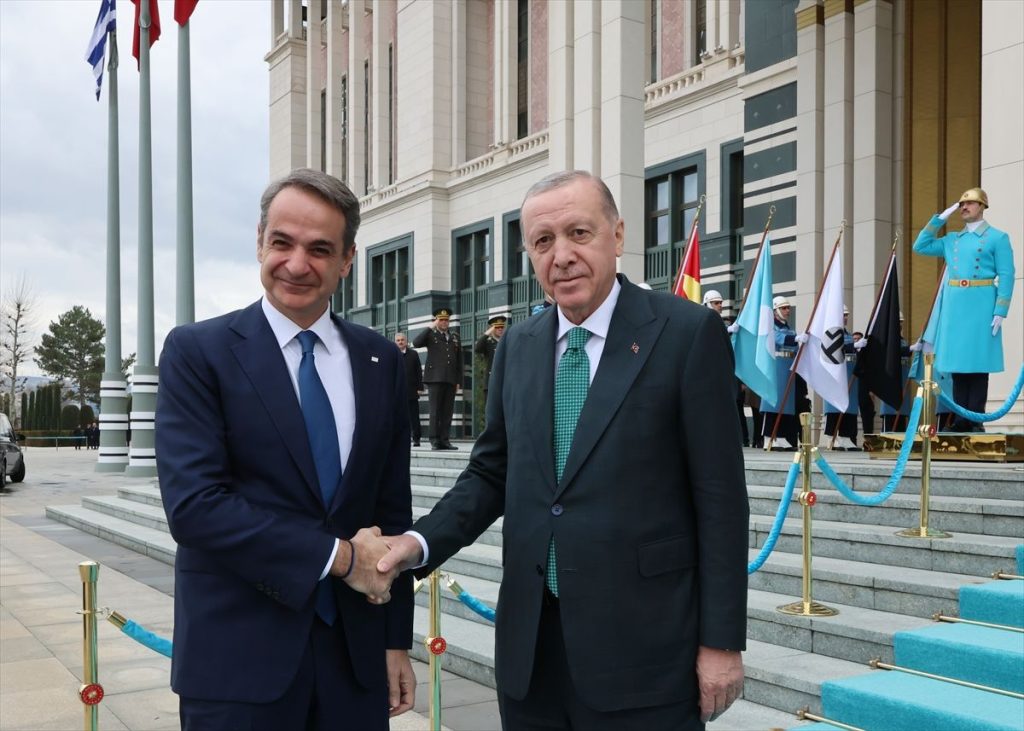 Cumhurbaşkanı Erdoğan, Yunanistan Başbakanı Miçotakis’i kabul etti