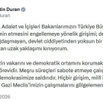 Duran’dan CHP’ye Tepki