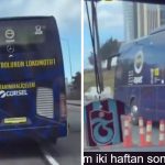 Fenerbahçe otobüsünü gören Trabzonspor taraftarı kendinden geçti