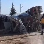 Gaziantep’te devrilen beton mikserinin sürücüsü öldü