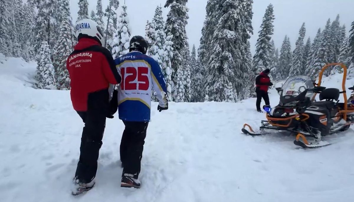 Kartalkaya’da Kayakçı Kurtarma Tatbikatı