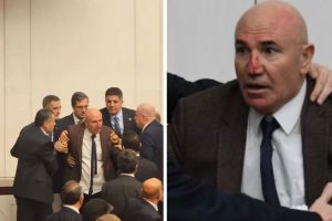 Meclis’teki kavgada Mahmut Tanal’ın burnu kanadı