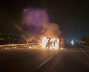 Osmaniye’de TIR Yangını: Şoför Kurtuldu
