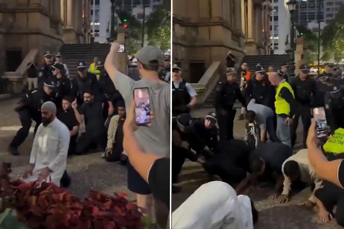 Polis, Protestocuları Yerde Yumrukladı