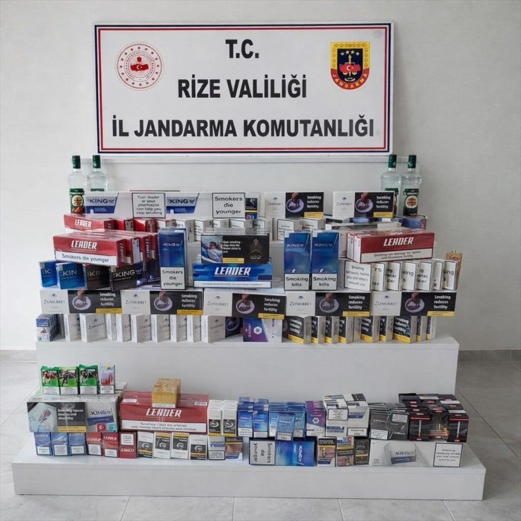 Rize’de Kaçak İçecek ve Sigaraya Operasyon