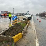 Uşak’ta Panelvan Kaza Yaptı