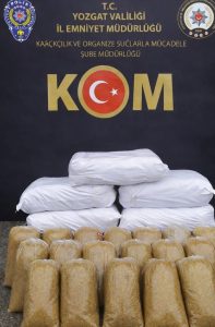 Yozgat’ta 330 kg Kaçak Tütün Ele Geçirildi